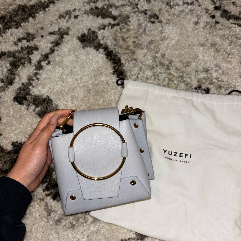 Yuzefi Gray Leather Women's Bag